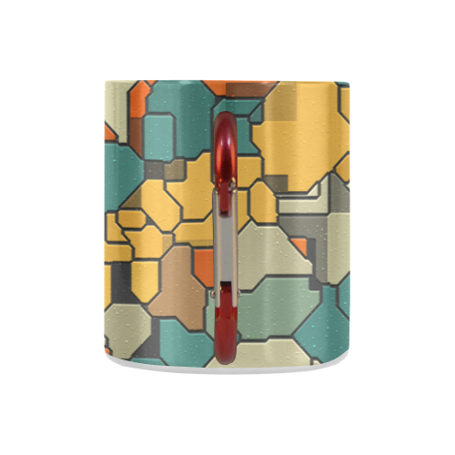 Textured retro shapes Classic Insulated Mug(10.3OZ)