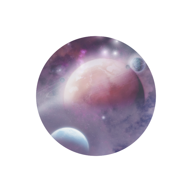 Pink Space Dream Round Mousepad