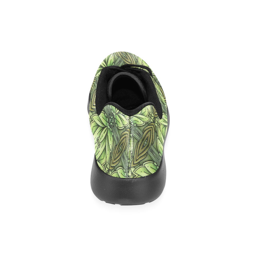 Mandy Green - Leaf Weave small foliage Men’s Running Shoes (Model 020)