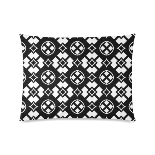 black and white Pattern 3416 Custom Zippered Pillow Case 20"x26"(Twin Sides)