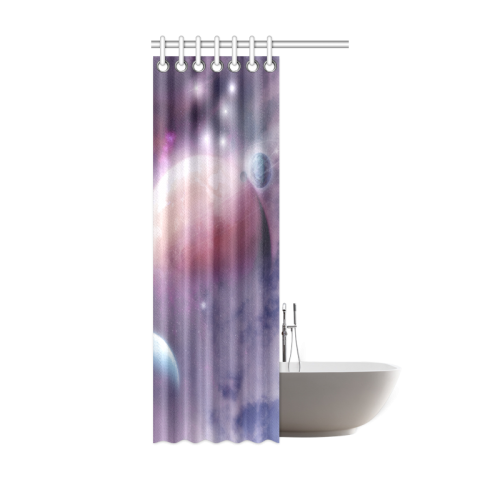 Pink Space Dream Shower Curtain 36"x72"