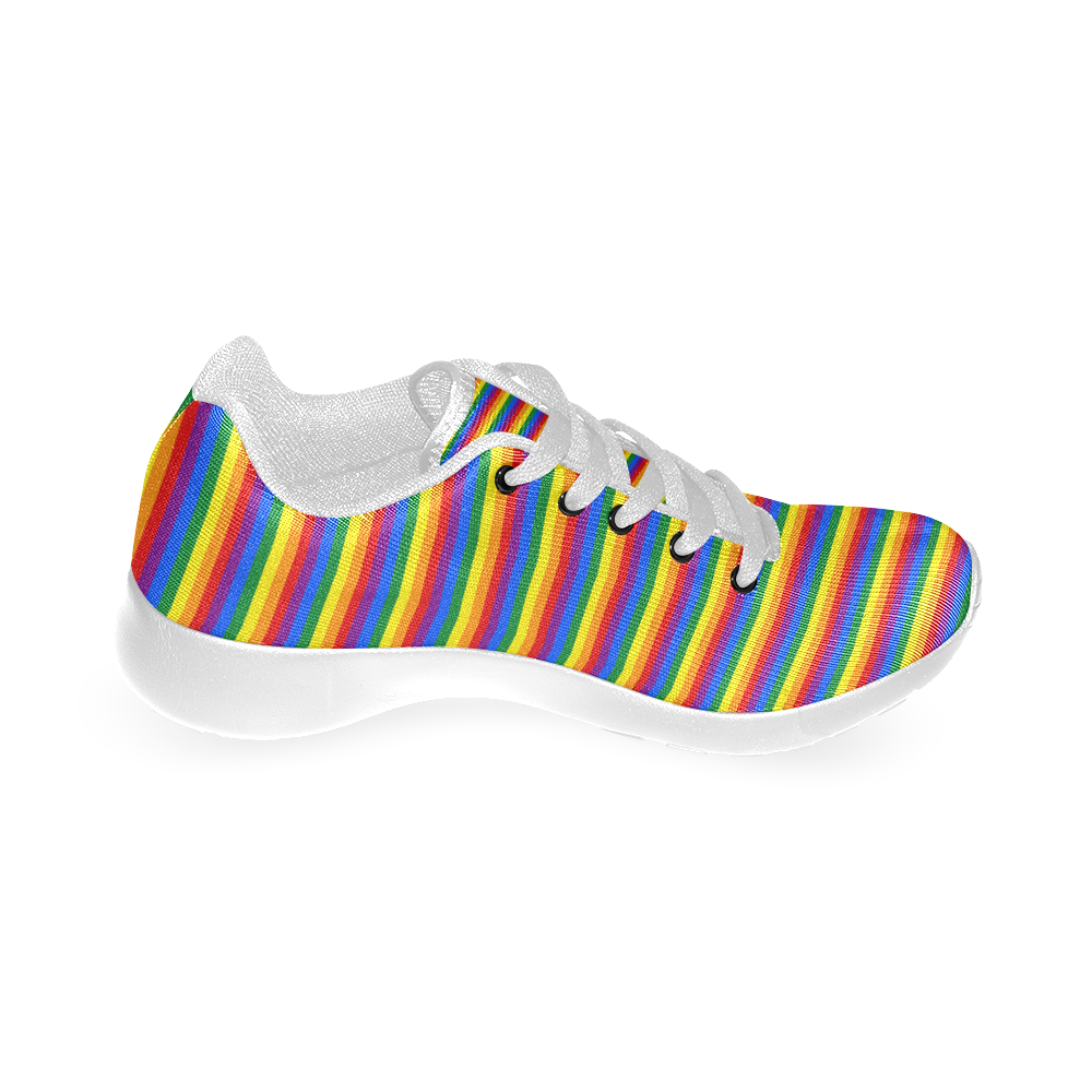 Gay Pride Rainbow Stripes Men’s Running Shoes (Model 020)