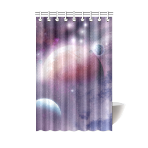 Pink Space Dream Shower Curtain 48"x72"