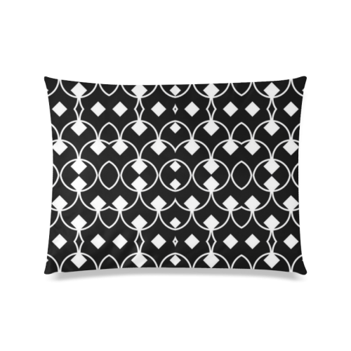 black and white Pattern 4416 Custom Zippered Pillow Case 20"x26"(Twin Sides)