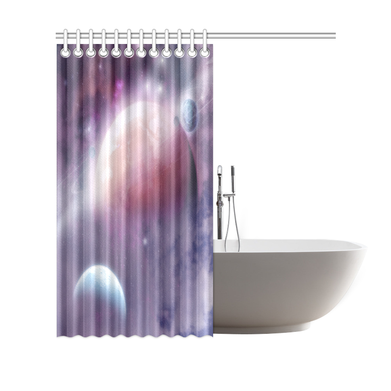 Pink Space Dream Shower Curtain 69"x70"