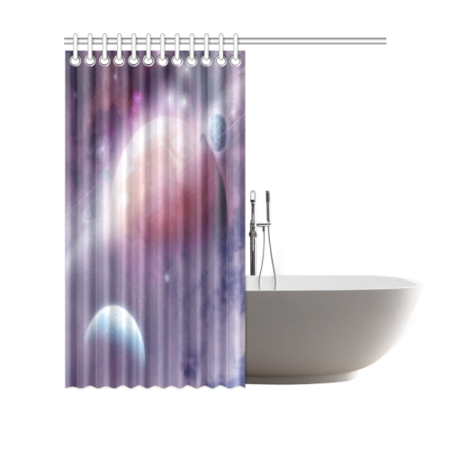 Pink Space Dream Shower Curtain 69"x70"