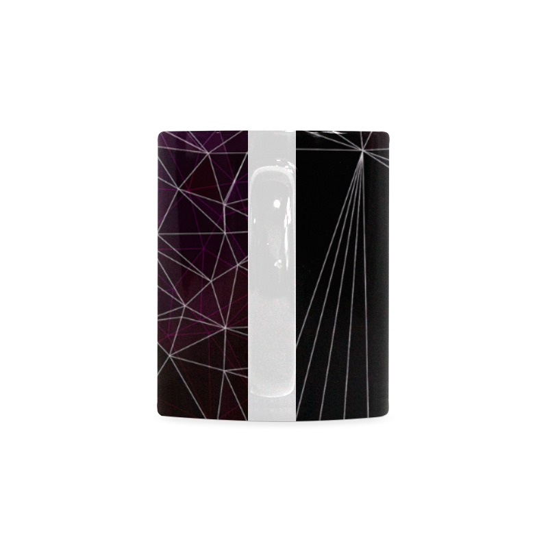 Polygons purple and black White Mug(11OZ)