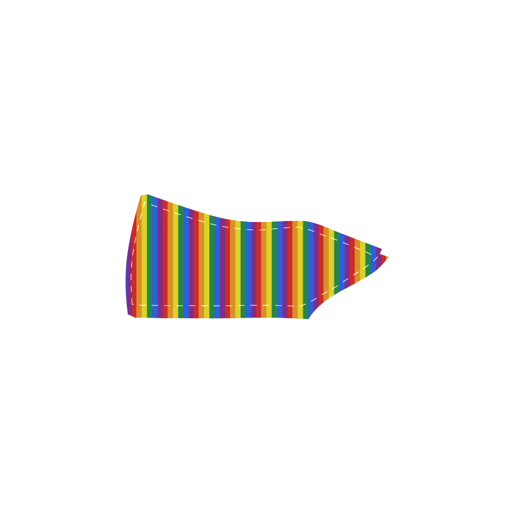 Gay Pride Rainbow Stripes Women's Slip-on Canvas Shoes (Model 019)