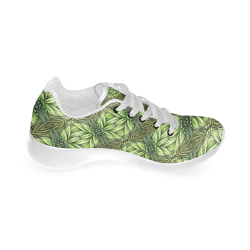 Mandy Green - Leaf Weave small foliage Women’s Running Shoes (Model 020)