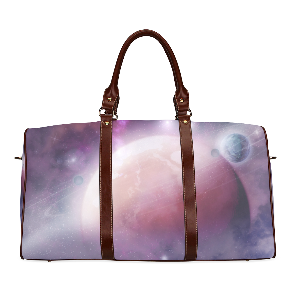 Pink Space Dream Waterproof Travel Bag/Large (Model 1639)