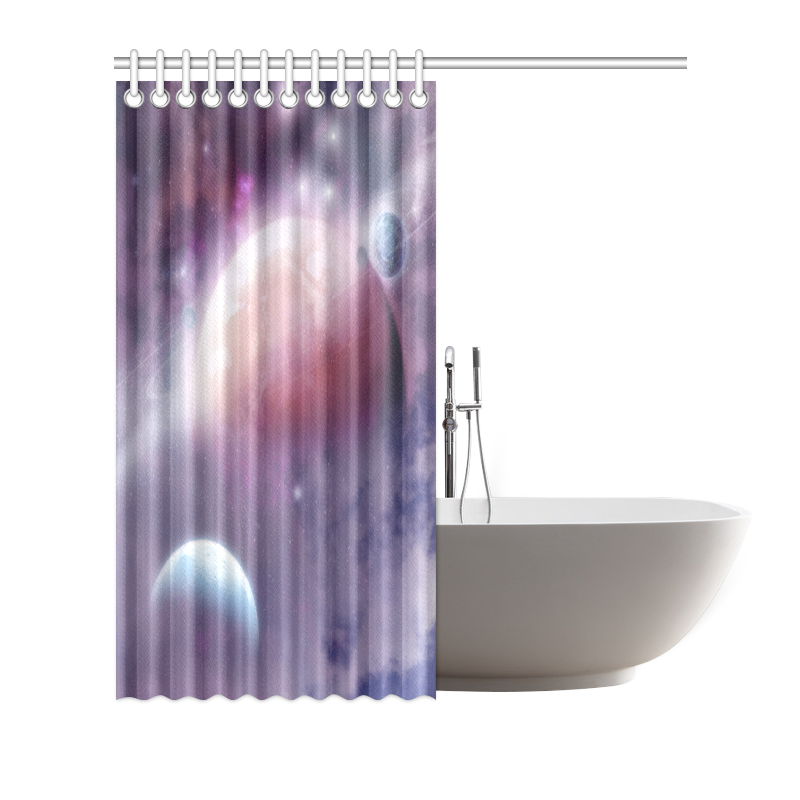 Pink Space Dream Shower Curtain 66"x72"