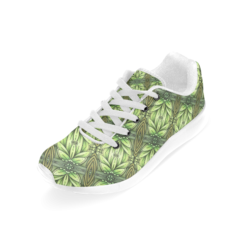 Mandy Green - Leaf Weave small foliage Women’s Running Shoes (Model 020)