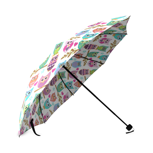 happy owls Foldable Umbrella (Model U01)
