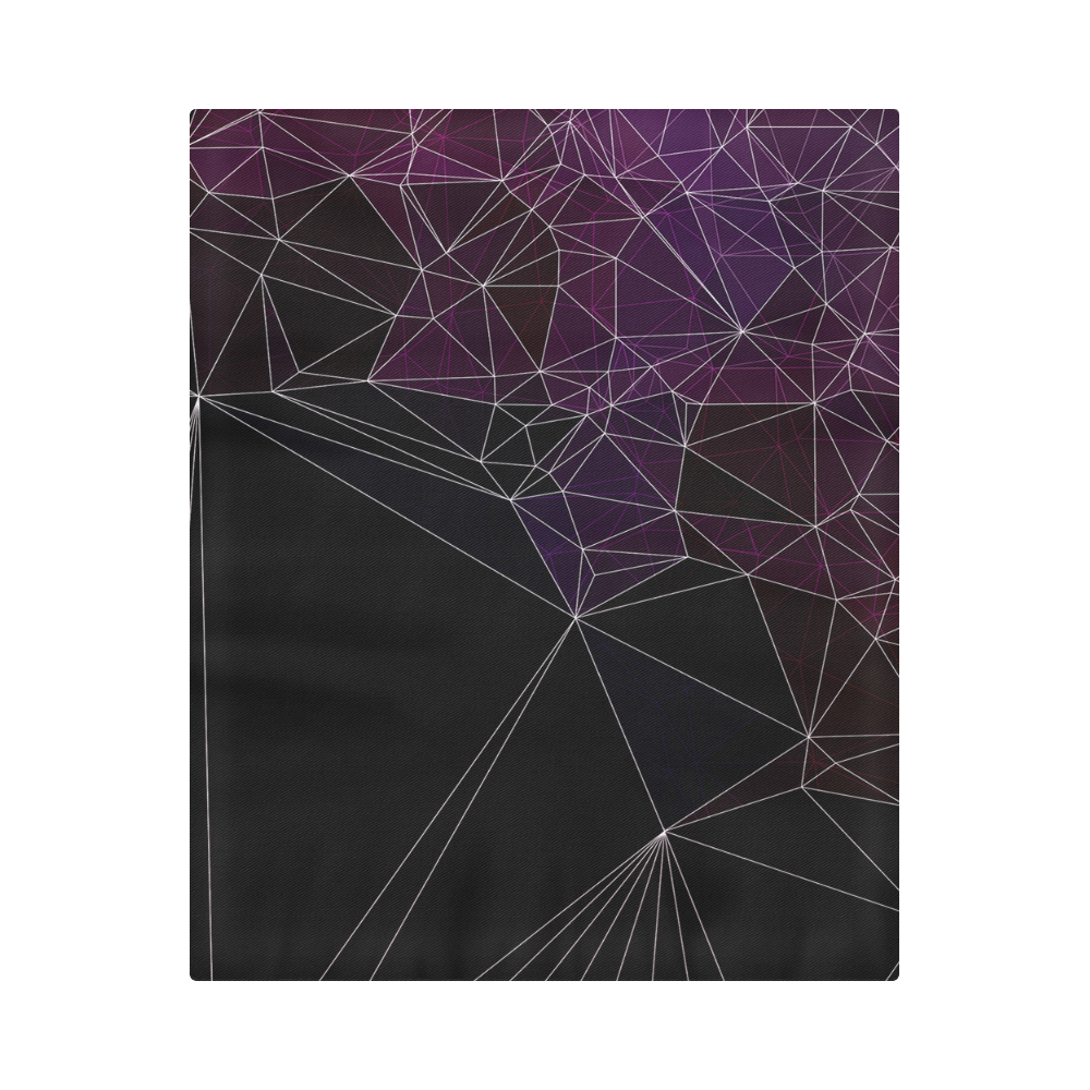 Polygons purple and black Duvet Cover 86"x70" ( All-over-print)