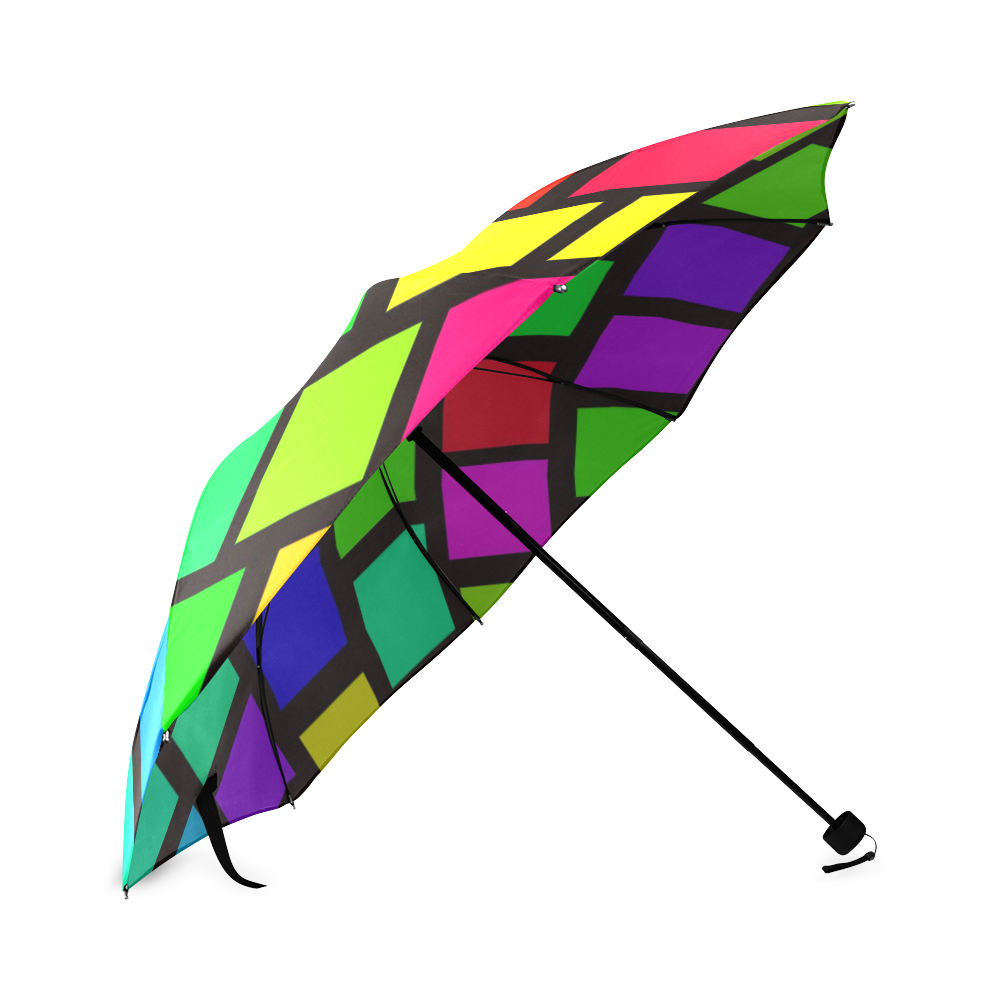 colorful checkered Foldable Umbrella (Model U01)