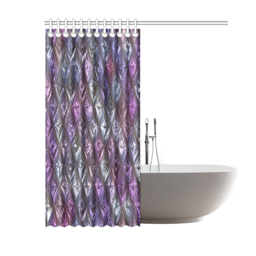rhombus, diamond patterned lilac Shower Curtain 60"x72"