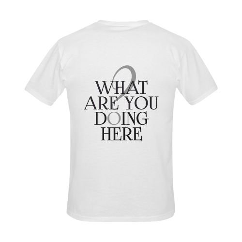 What are you doing here? Men's Slim Fit T-shirt (Model T13)