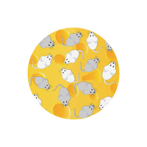 mice on cheese Round Mousepad