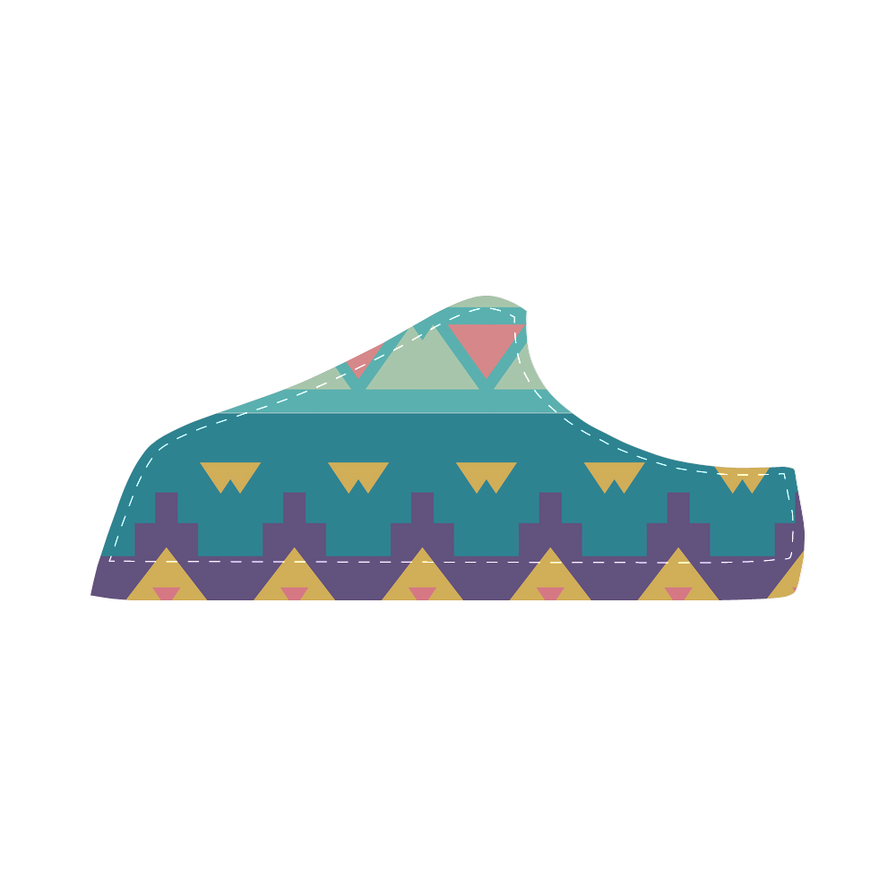 Pastel tribal design Men's Chukka Canvas Shoes (Model 003)