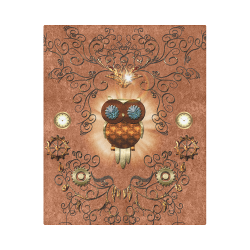 Steampunk, cute owl Duvet Cover 86"x70" ( All-over-print)