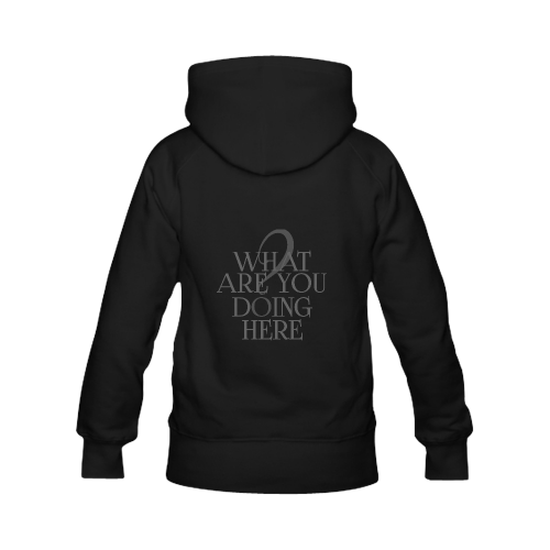 What are you doing here? Black | Men's Classic Hoodies (Model H10)