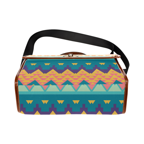 Pastel tribal design Waterproof Canvas Bag/All Over Print (Model 1641)