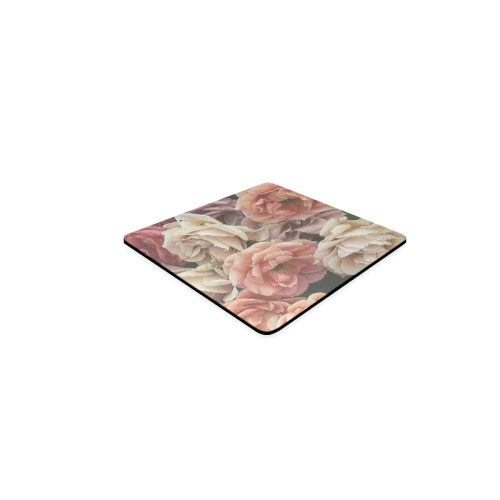 great garden roses, vintage look Square Coaster