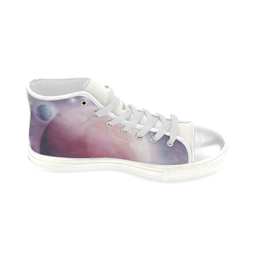 Pink Space Dream Women's Classic High Top Canvas Shoes (Model 017)