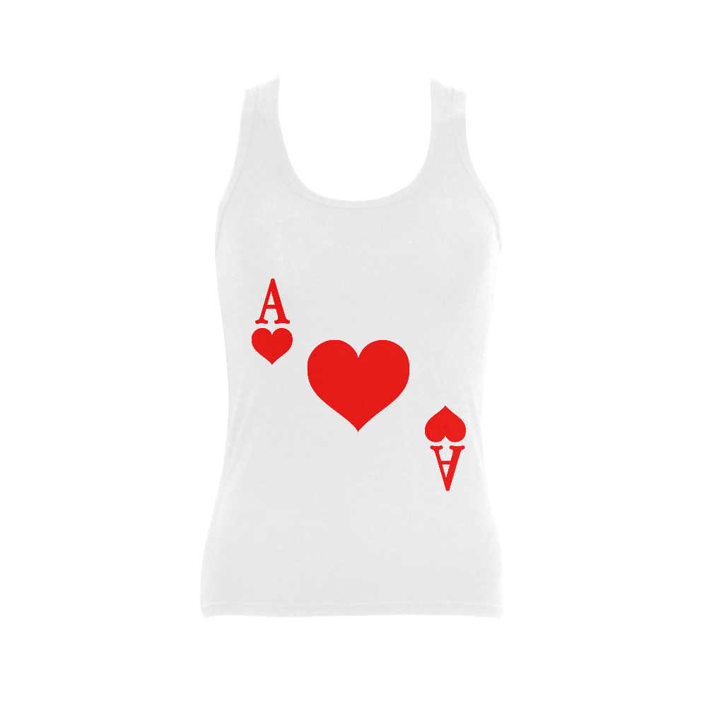 Ace of Hearts Women's Shoulder-Free Tank Top (Model T35)