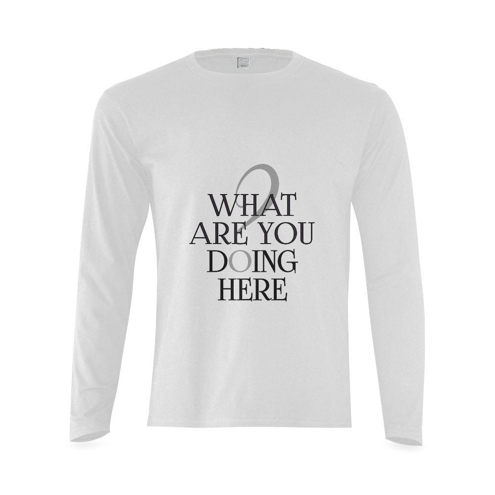 What are you doing here? Sunny Men's T-shirt (long-sleeve) (Model T08)