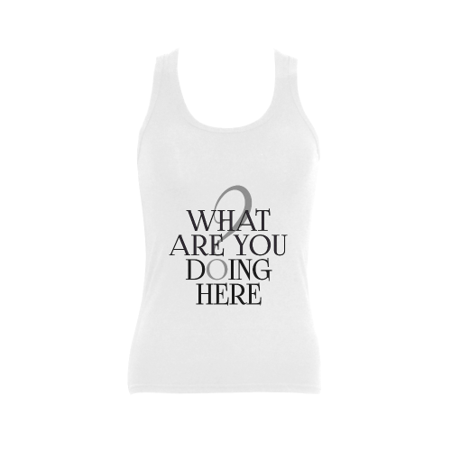 What are you doing here? Women's Shoulder-Free Tank Top (Model T35)