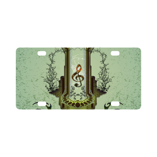 Music, clef Classic License Plate