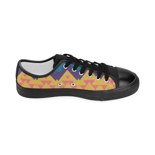 Pastel tribal design Women's Classic Canvas Shoes (Model 018)