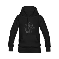 What are you doing here? Black | Men's Classic Hoodies (Model H10)