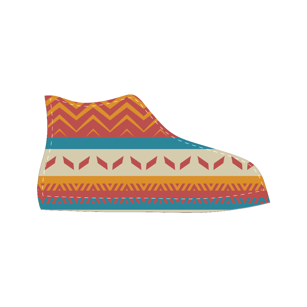 Tribal shapes Women's Classic High Top Canvas Shoes (Model 017)
