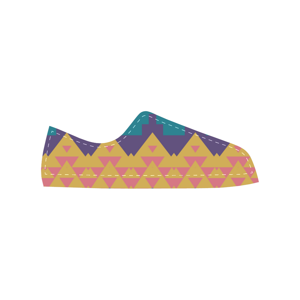 Pastel tribal design Women's Classic Canvas Shoes (Model 018)