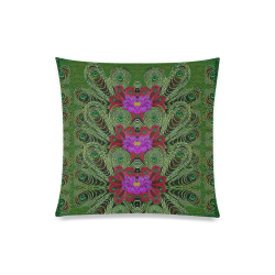 Metal Peacock In paradise Land Custom Zippered Pillow Case 20"x20"(Twin Sides)