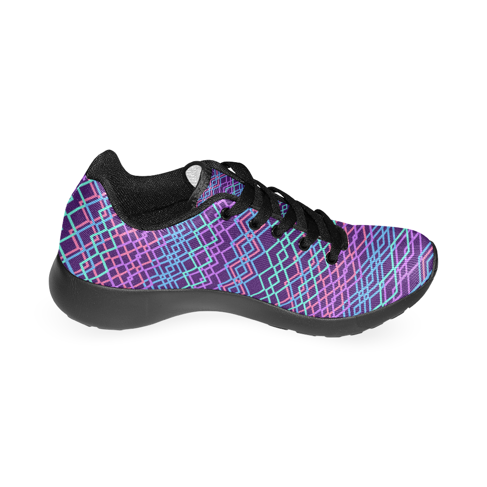 Purple Pattern Women’s Running Shoes (Model 020)