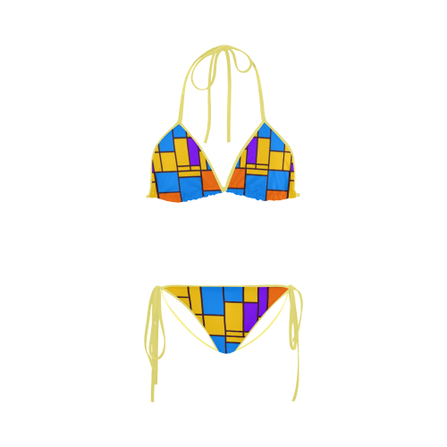 Shapes in retro colors Custom Bikini Swimsuit
