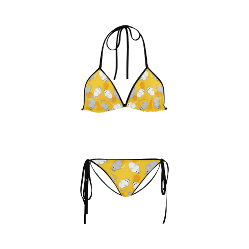 mice on cheese Custom Bikini Swimsuit