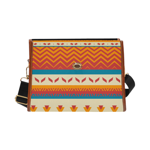 Tribal shapes Waterproof Canvas Bag/All Over Print (Model 1641)