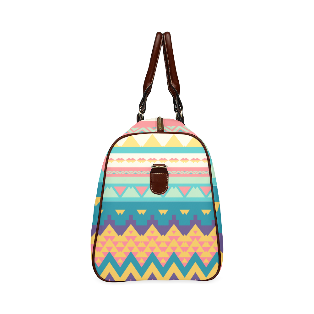 Pastel tribal design Waterproof Travel Bag/Small (Model 1639)
