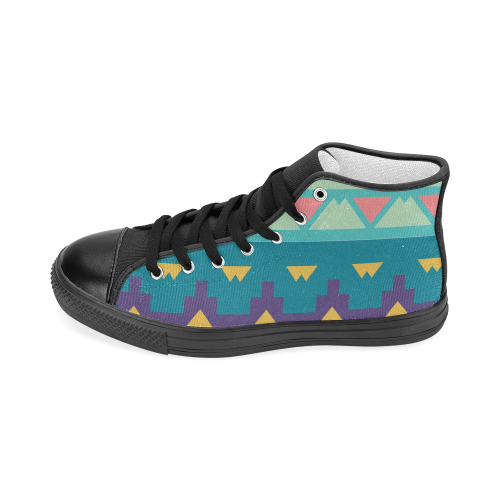 Pastel tribal design Women's Classic High Top Canvas Shoes (Model 017)