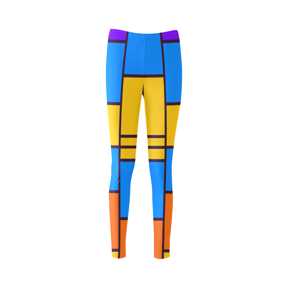 Shapes in retro colors Cassandra Women's Leggings (Model L01)