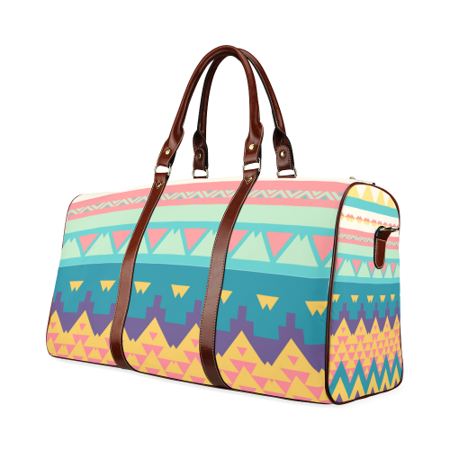 Pastel tribal design Waterproof Travel Bag/Small (Model 1639)