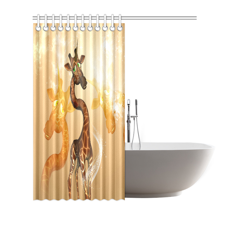Unicorn giraffe Shower Curtain 72"x72"