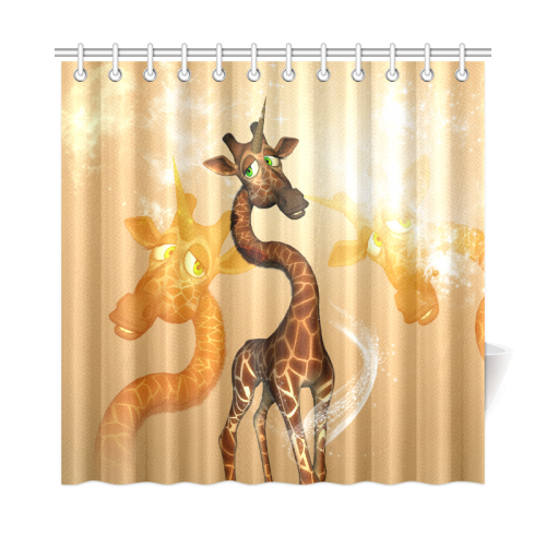 Unicorn giraffe Shower Curtain 72"x72"