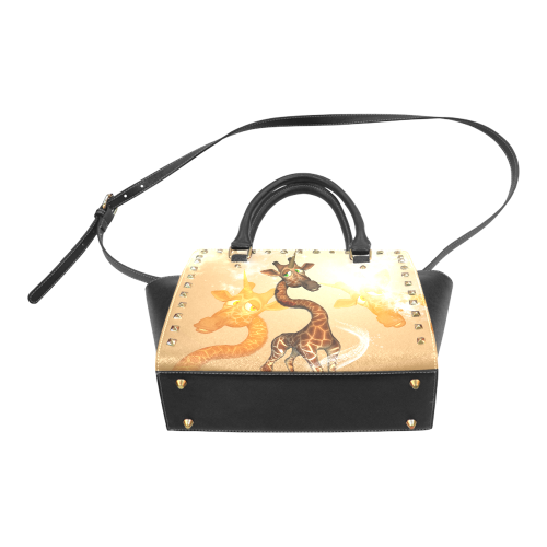 Unicorn giraffe Rivet Shoulder Handbag (Model 1645)