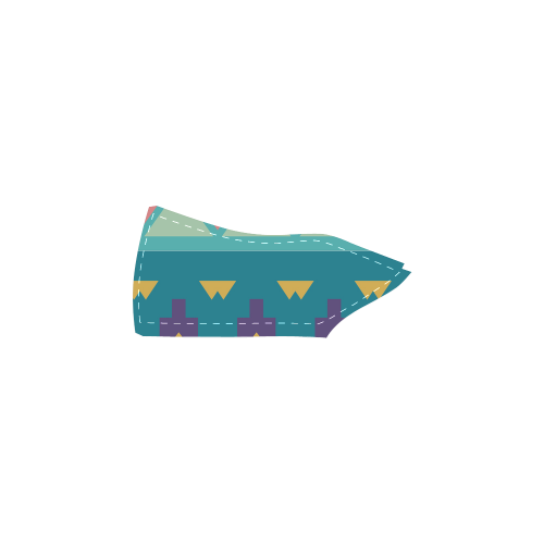 Pastel tribal design Women's Slip-on Canvas Shoes (Model 019)