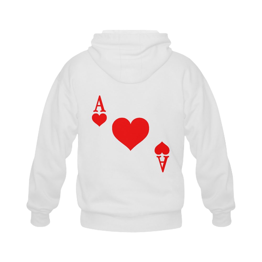 Ace of Hearts Gildan Full Zip Hooded Sweatshirt (Model H02)